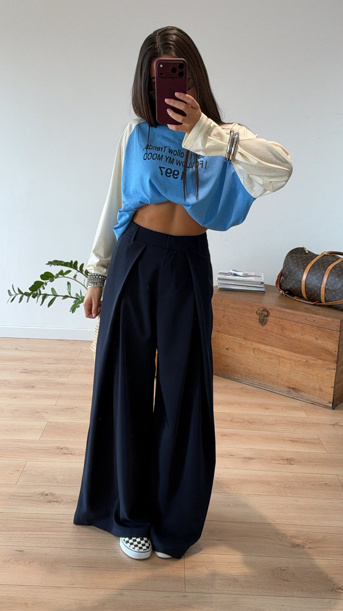 PANTALON BLEU MARINE