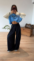 PANTALON BLEU MARINE