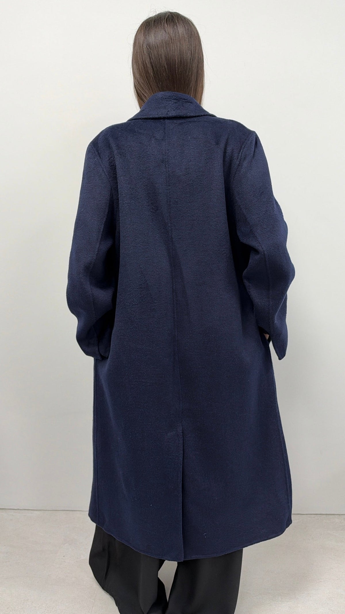 MANTEAU LAINE "LÉNA" BLEU MARINE