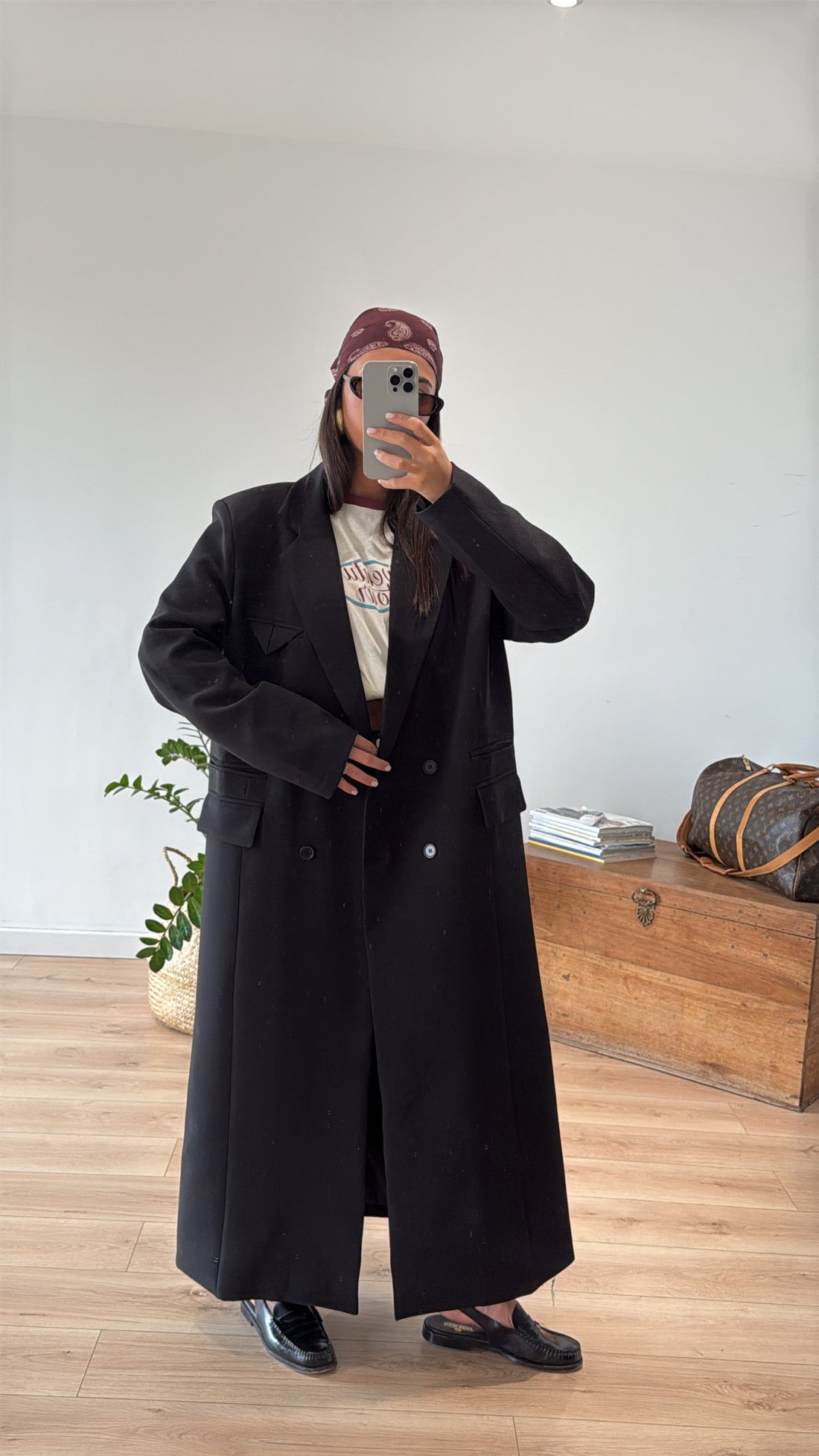 BLAZER LONG "LÉO" NOIR PRÉ COMMANDE
