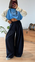 PANTALON BLEU MARINE