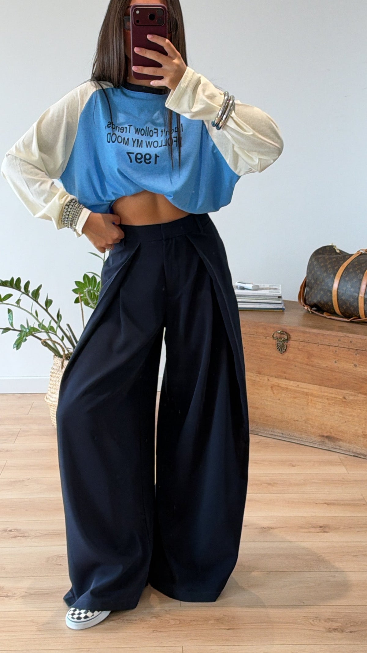 PANTALON BLEU MARINE