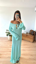 ROBE BLEU TURQUOISE 
