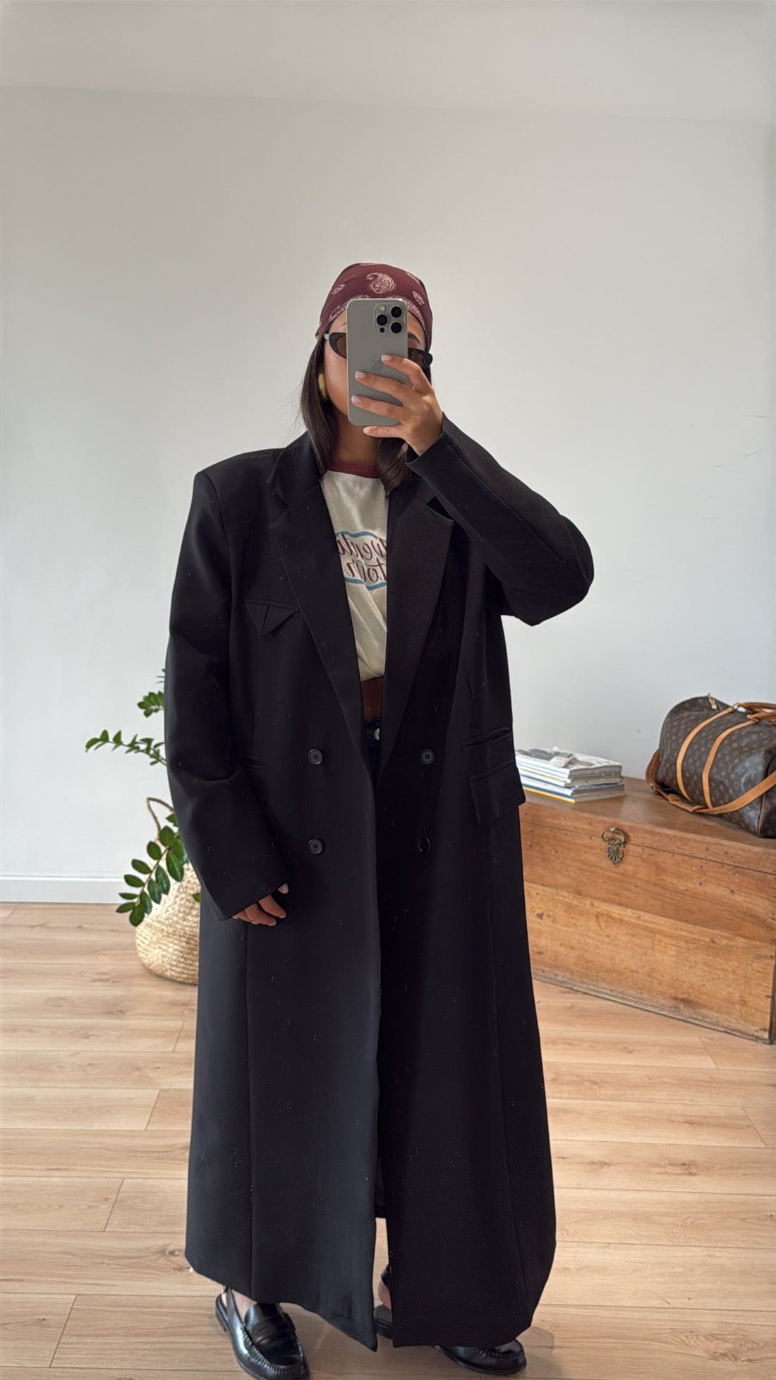 BLAZER LONG "LÉO" NOIR PRÉ COMMANDE