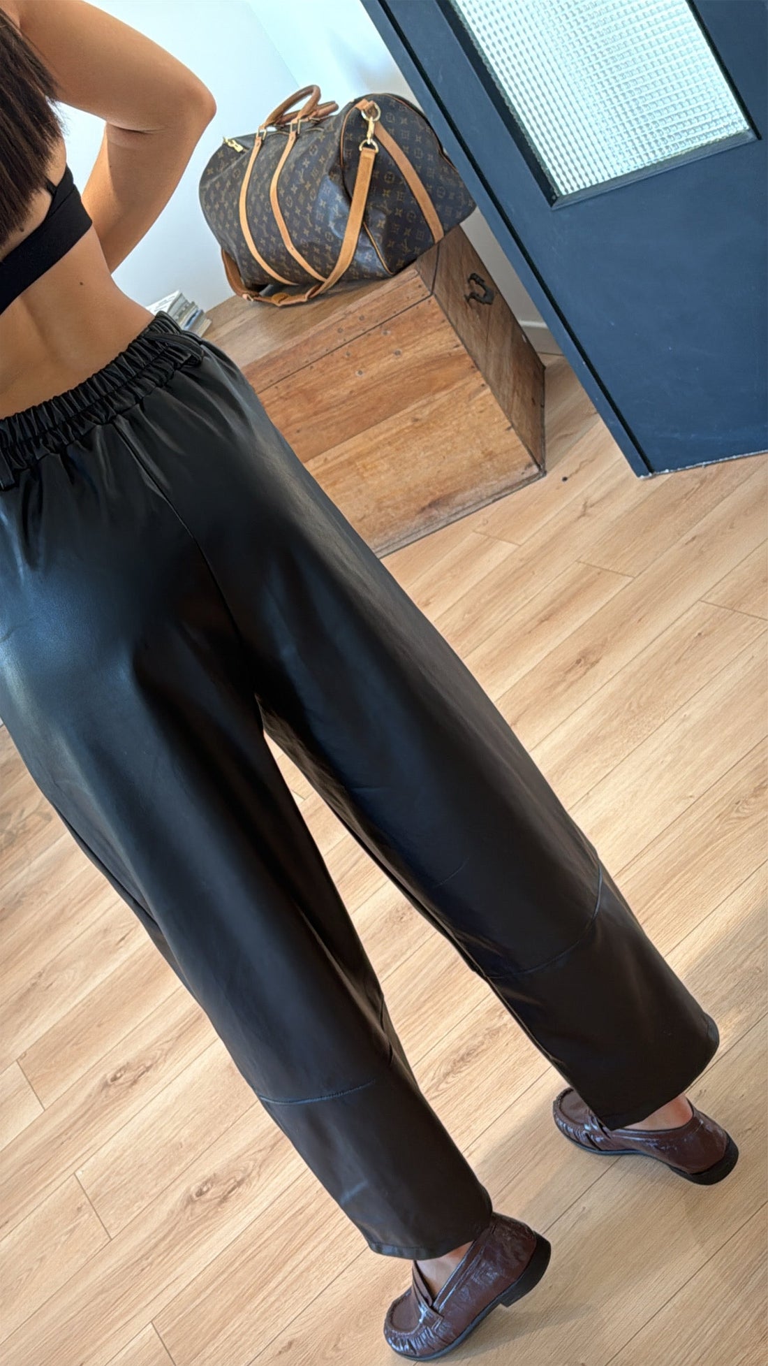 PANTALON "LISA" CUIR SYNTHÉTIQUE
