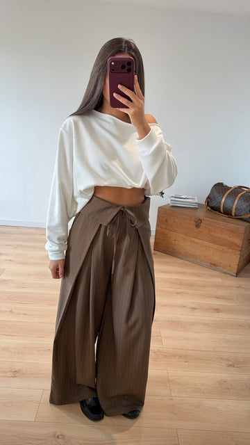 PANTALON "FLAVIE" À RAYURES TAILLE S EXPÉDITION À PARTIR DU 19/10