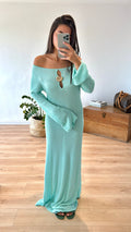 ROBE BLEU TURQUOISE 