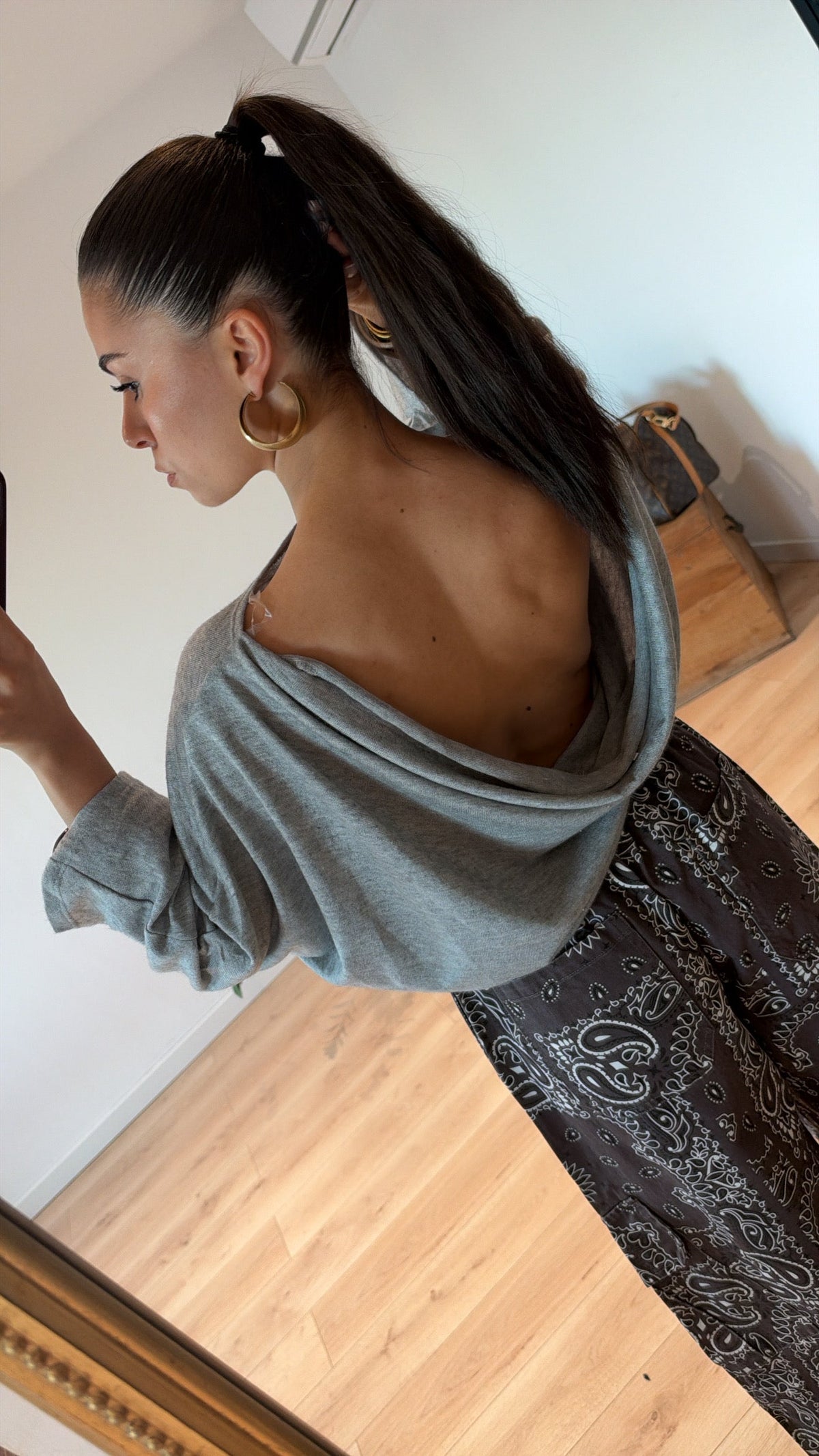 PULL DOS NU "CHIARA" GRIS